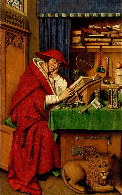 St Jerome in his Study Jan van Eyck